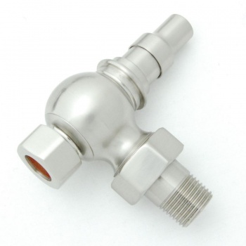 Amberley TRV Cast Iron Radiator Valve - Satin Nickel